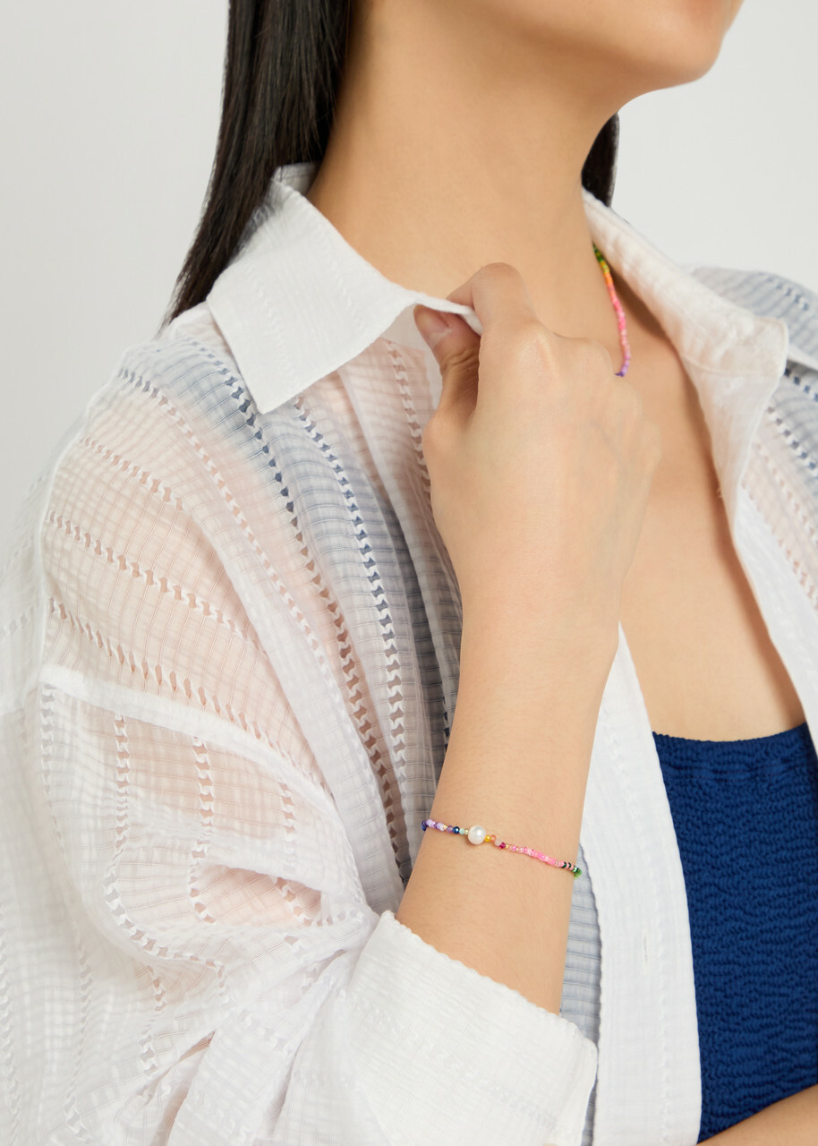 Anni LU Capri Beaded 18kt Gold-plated Bracelet - Multicoloured - One Size