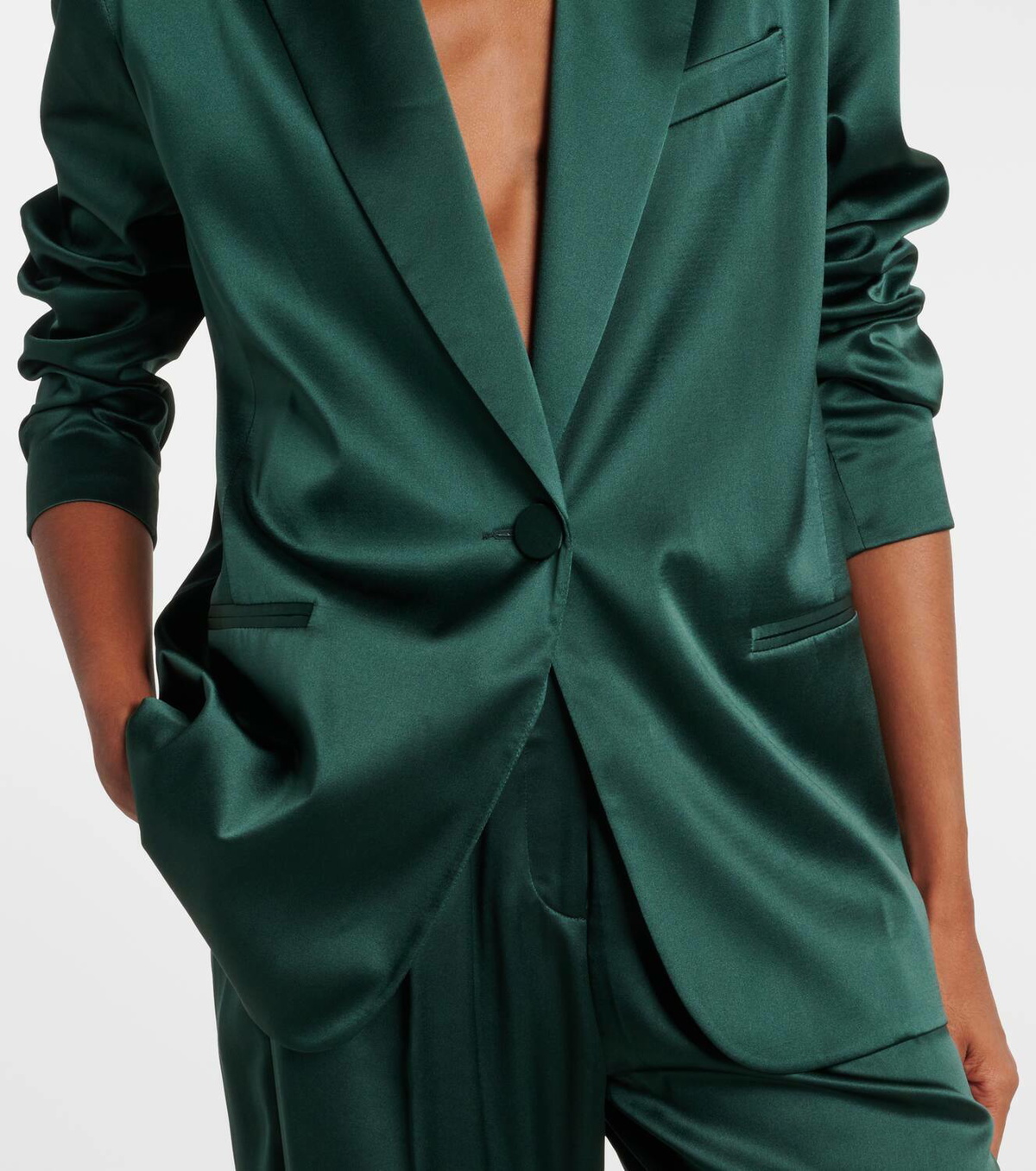 The Sei Silk satin blazer
