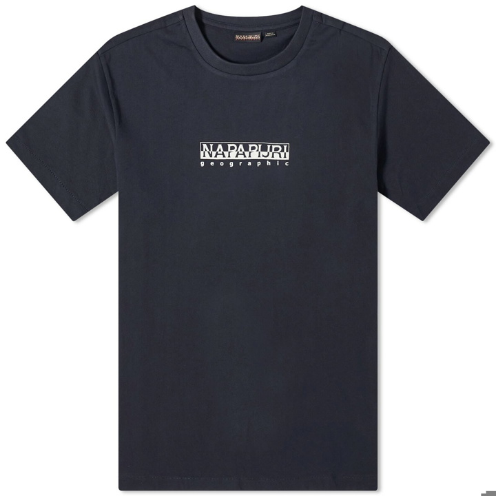 Photo: Napapijri Men's Box Logo T-Shirt in Black