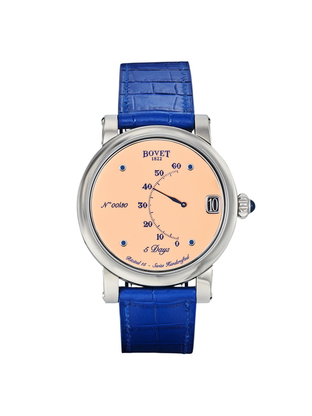 Photo: Bovet - Récital 15 Limited Edition Hand-Wound 42mm Titanium and Leather Watch, Ref. No. R150021