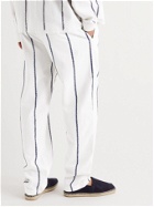 SMR Days - Malibu Embroidered Organic Cotton Drawstring Trousers - Neutrals