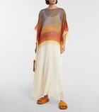 Chloe - Printed virgin wool kaftan