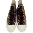 Converse Tan and Burgundy Chuck 70 High Sneakers
