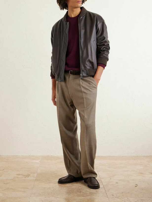 Photo: Gabriela Hearst - Francesco Cashmere Sweater - Burgundy