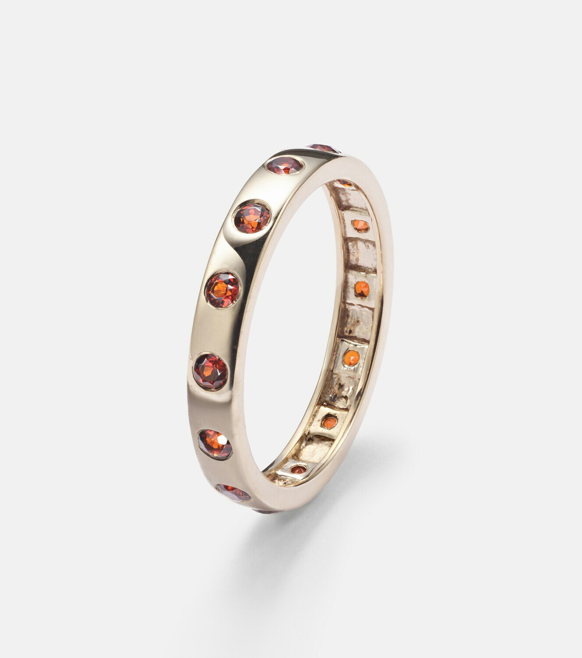 Stone and Strand 10kt gold ring with garnet