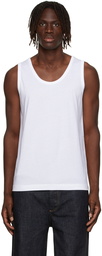 Dries Van Noten White Supima Cotton Tank Top