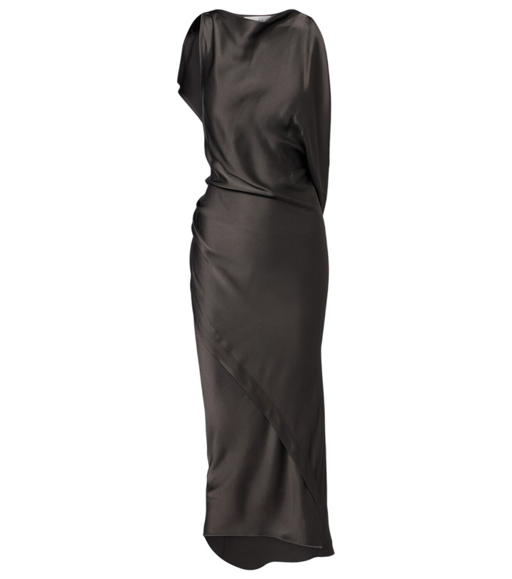 Photo: Victoria Beckham Kyra draped crêpe satin midi dress