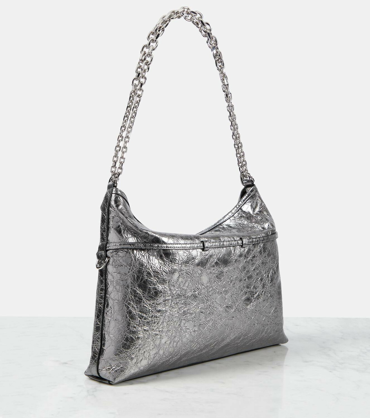 【関税&送料込】Givenchy Voyou Medium Laminated Leather Bag Medium Voyou bag in pony effect leather with leopard pattern