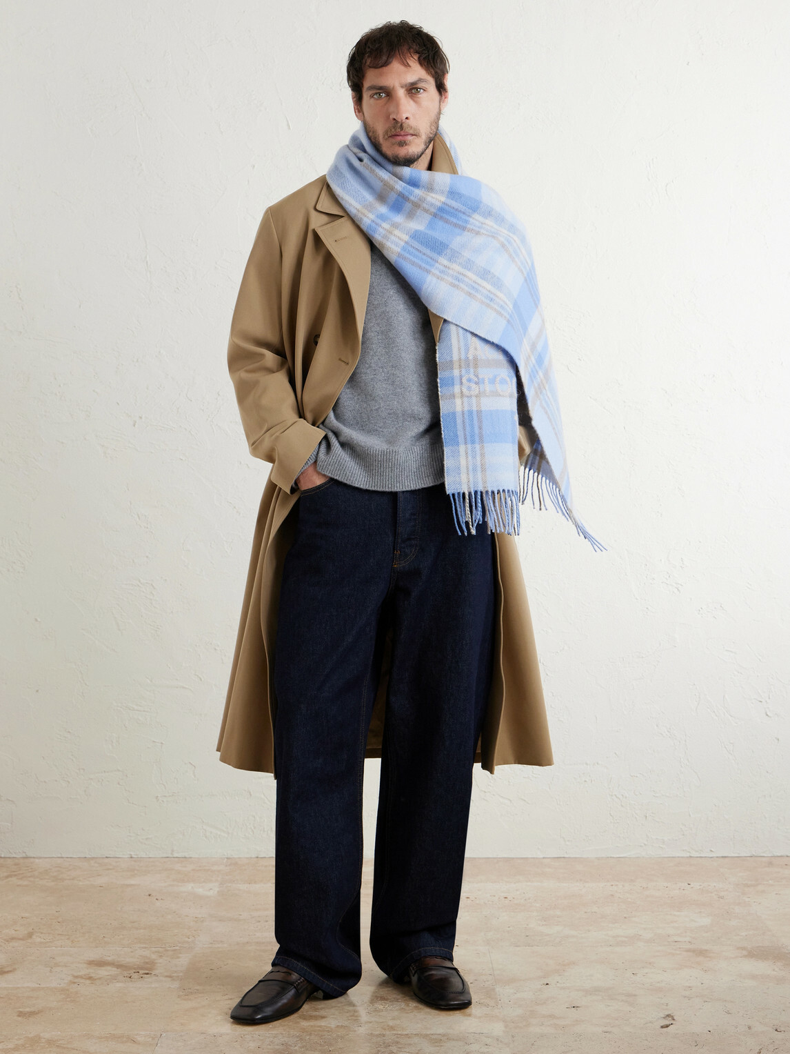 Acne Studios - 1996 Fringed Checked Wool-Blend Scarf