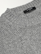 BALMAIN - Logo-Intarsia Merino Wool Sweater - Gray