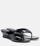Le Monde Béryl Micro Wedge leather thong sandals