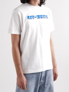 Off-White - Blue Metal Arrow Printed Cotton-Jersey T-Shirt - White