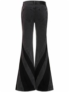 DION LEE - Flared Zip Low Rise Denim Jeans