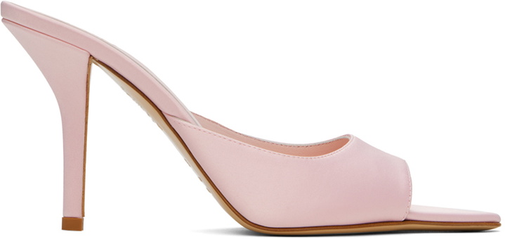 Photo: GIABORGHINI Pink Perni 04 Satin Heeled Sandals