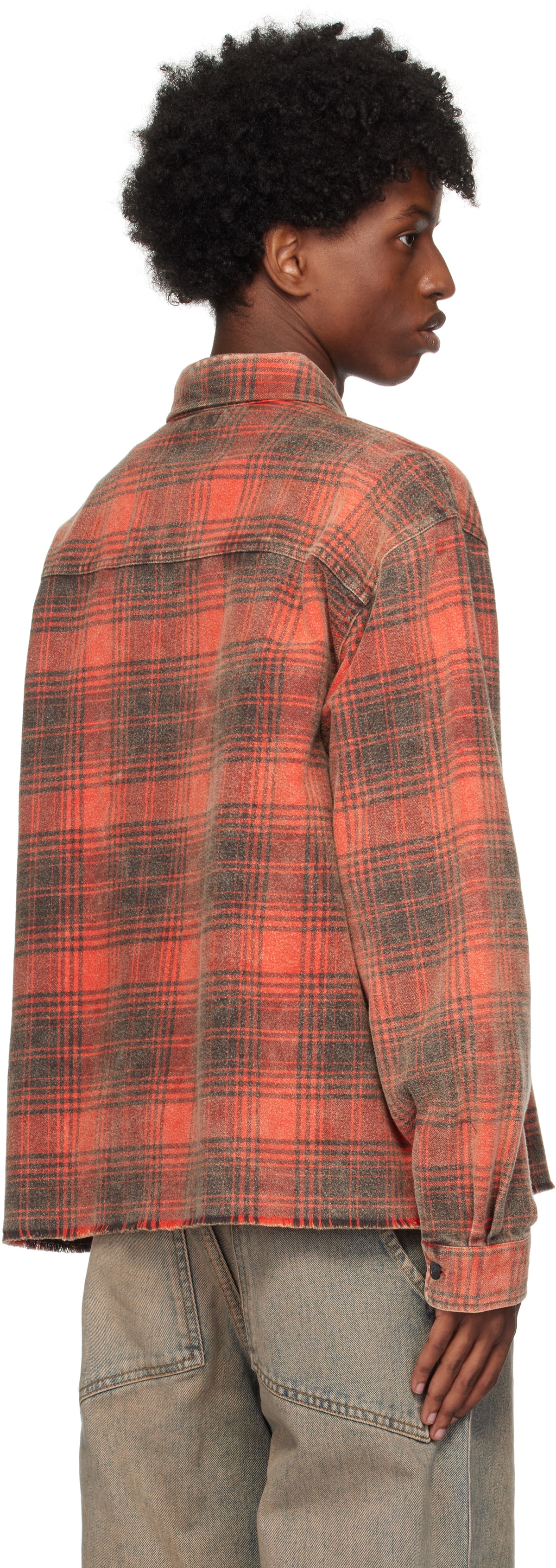 John Elliott Red Hemi Oversized Shirt