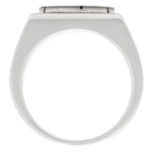 Balenciaga Silver BB Logo Ring