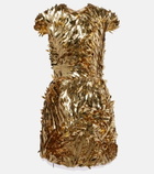 Oscar de la Renta Embellished mesh minidress