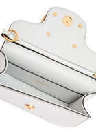 Valentino Locò Small Metallic Grained Leather Shoulder bag - Silver - One Size