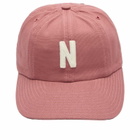 Norse Projects Men's Light Canvas Felt N 8 Panel Cap in Cowhide 