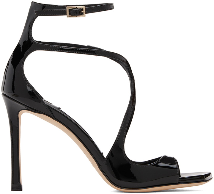 Photo: Jimmy Choo Black Azia 95 Heeled Sandals