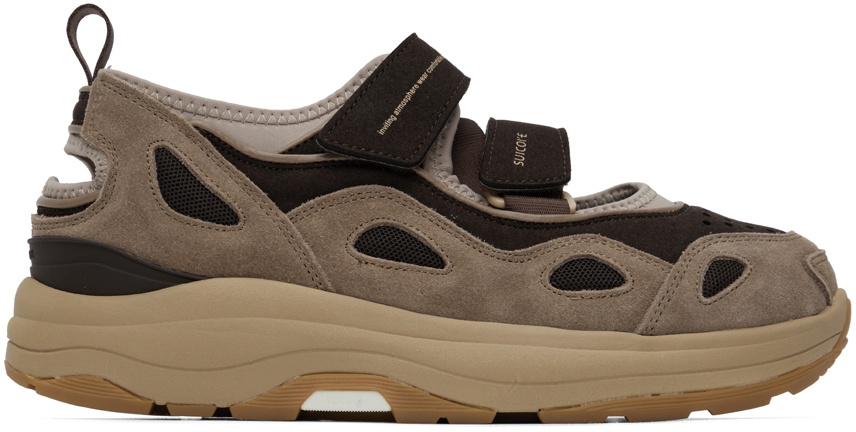 SUICOKE Brown & Beige AKK-ab Sneakers