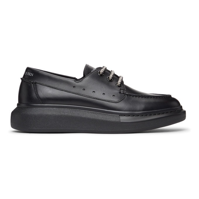 Photo: Alexander McQueen Black Leather Boat Shoes