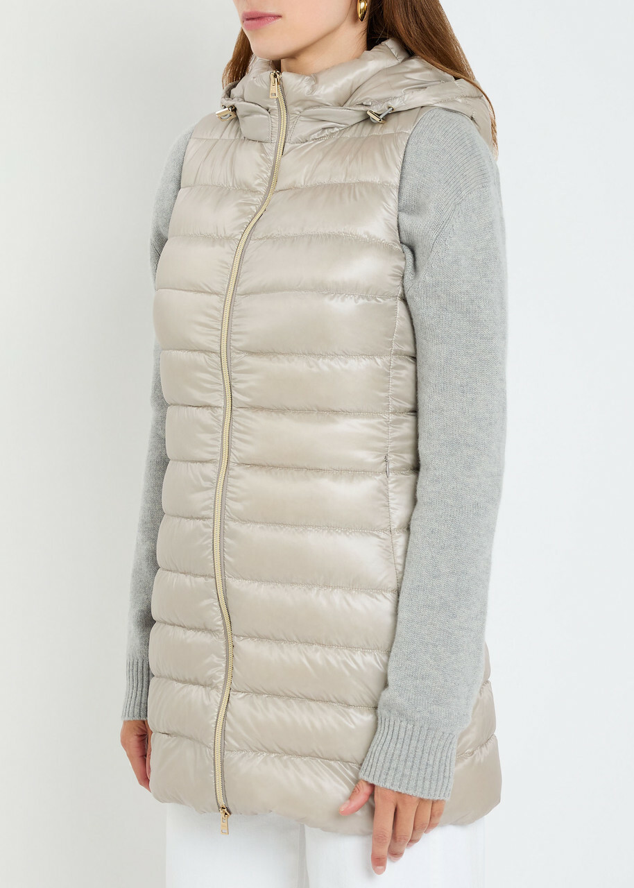 Herno Hooded Shell Gilet Grey