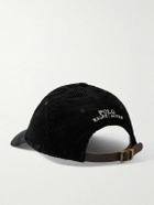 Polo Ralph Lauren - Full-Grain Leather-Trimmed Logo-Embroidered Cotton-Corduroy Baseball Cap