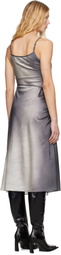 Feng Chen Wang Gray Draped Midi Dress