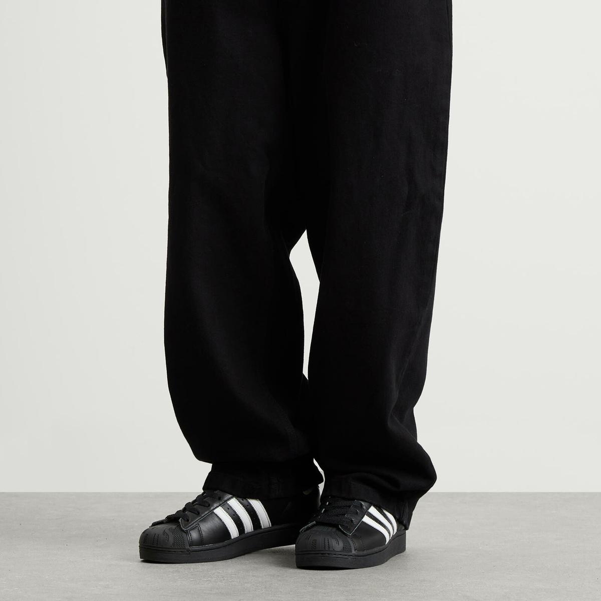 Adidas x Beams Superstar Sneaker in Core Black/White/Gold