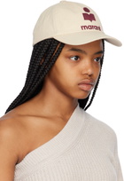 Isabel Marant White & Red Tyron Cap