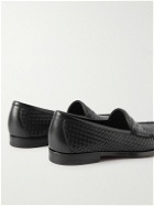 TOM FORD - Neville Woven Leather Loafers - Black