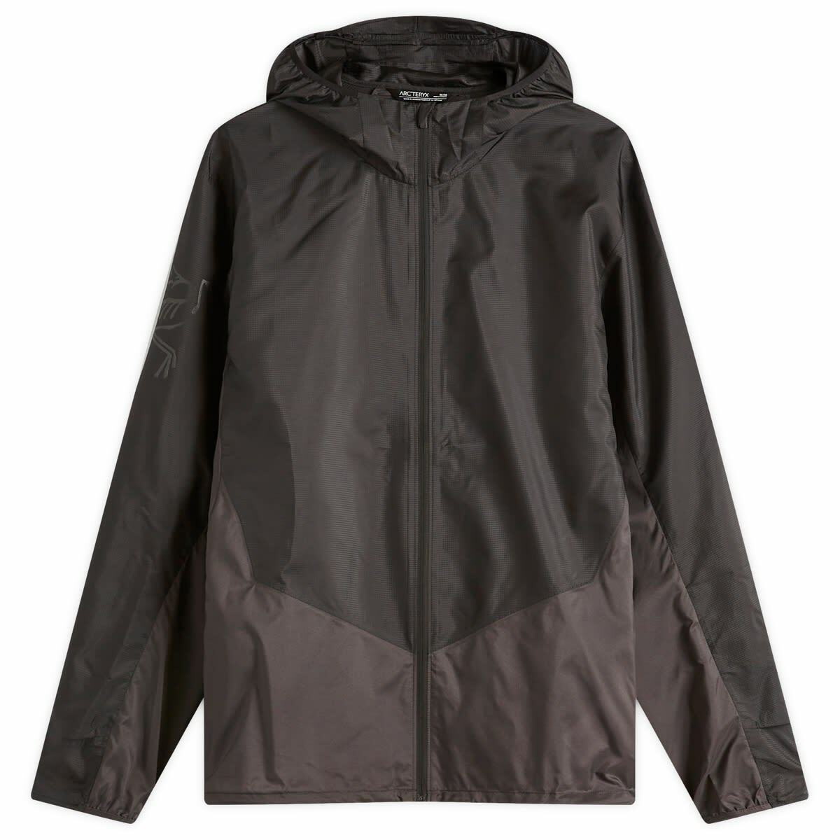 Arc'teryx Men's Norvan Windshell Hooded Jacket in Black/Graphite
