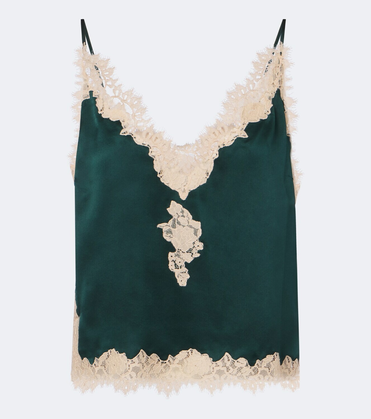 Dôen Kira lace-trimmed silk satin camisole