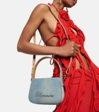 Blumarine - Embellished denim shoulder bag