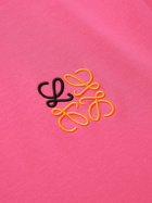 Loewe - Logo-Embroidered Cotton-Jersey T-Shirt - Pink