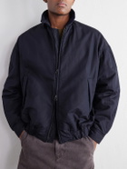 Casey Casey - Meaux Cotton and Linen-Blend Zip-Up Jacket - Blue