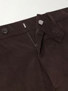 Purdey - Straight-Leg Stretch Cotton-Twill Trousers - Brown