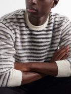 TOM FORD - Striped Mohair-Blend Sweater - White