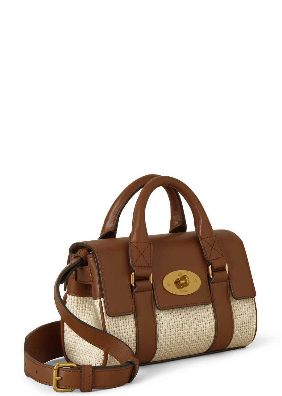 Mulberry Heritage Bayswater Mini Raffia Cross-body bag - Cream - One Size