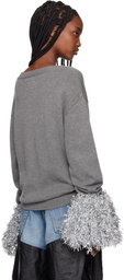 doublet Gray Cheerleading Pompon Sweater