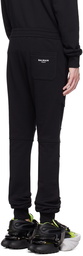 Balmain Black Paneled Sweatpants