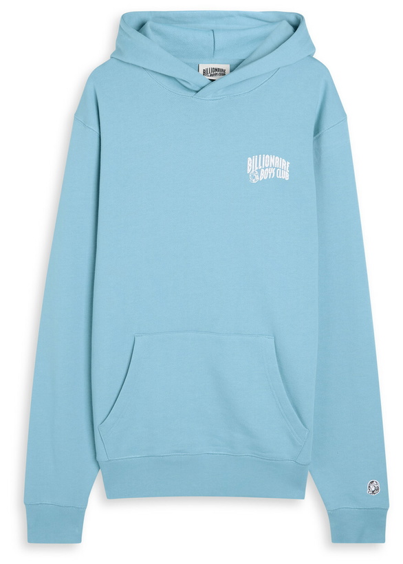 Photo: Billionaire Boys Club Small Arch Logo Hooded Cotton Sweatshirt Light Blue