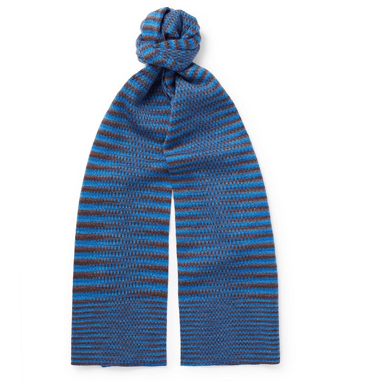 Photo: Missoni - Striped Wool Scarf - Blue