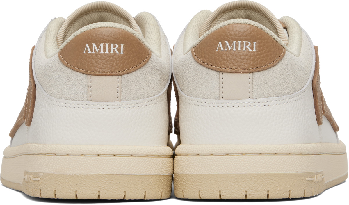 AMIRI White & Tan Skel Top Low Sneakers Amiri