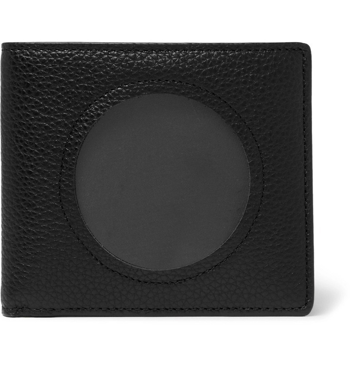Photo: Maison Margiela - Cutout Textured-Leather Billfold Wallet - Black