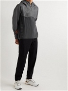 Sease - Backflip Logo-Print Ripstop and Wool-Blend Half-Zip Hooded Jacket - Gray