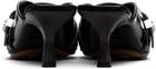 GANNI Black Sue Mule Heels
