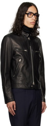 TOM FORD Black Zip Leather Jacket