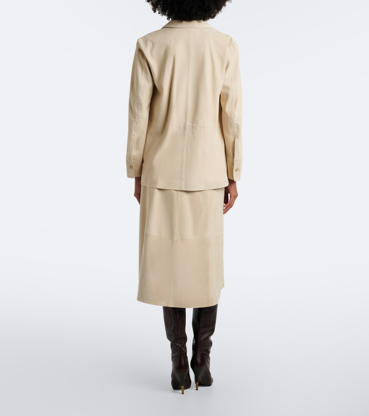 Vince Suede midi skirt